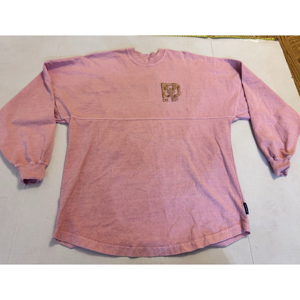 Disney Spirit Jersey Walt Disney World Pink Gold Glitter Est 1971 Size Small